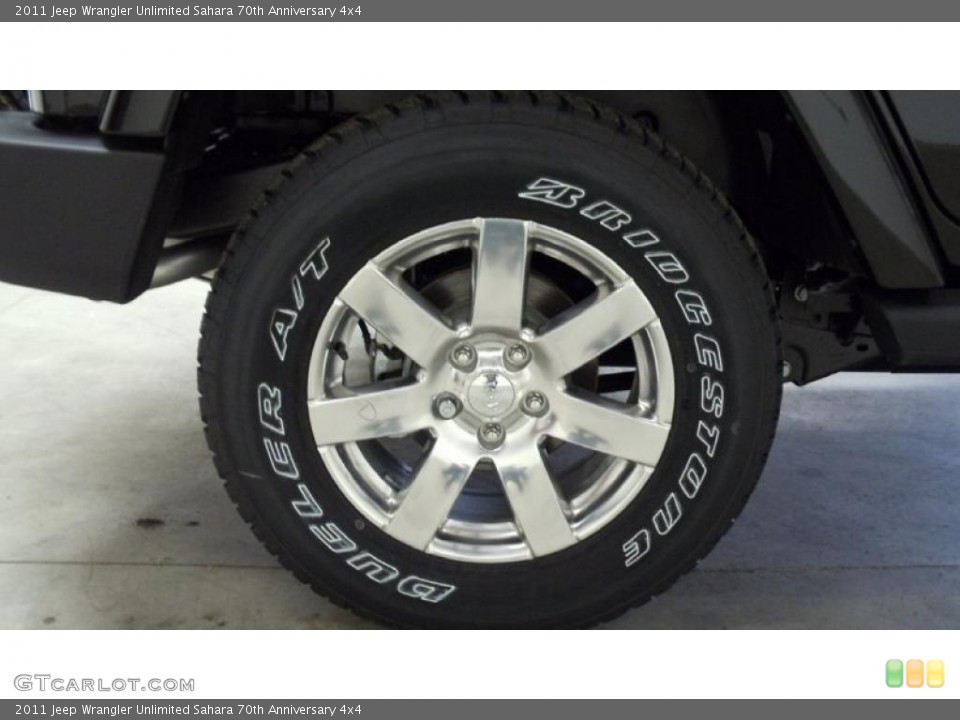 2011 Jeep Wrangler Unlimited Sahara 70th Anniversary 4x4 Wheel and Tire Photo #48500140
