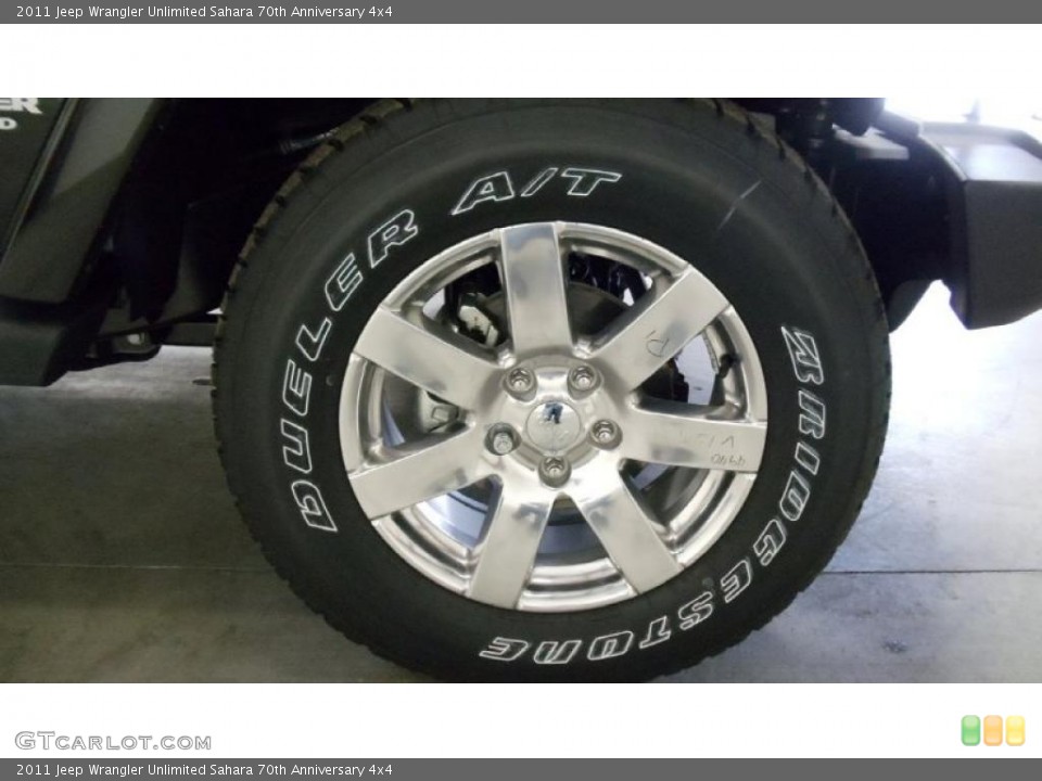 2011 Jeep Wrangler Unlimited Sahara 70th Anniversary 4x4 Wheel and Tire Photo #48500149