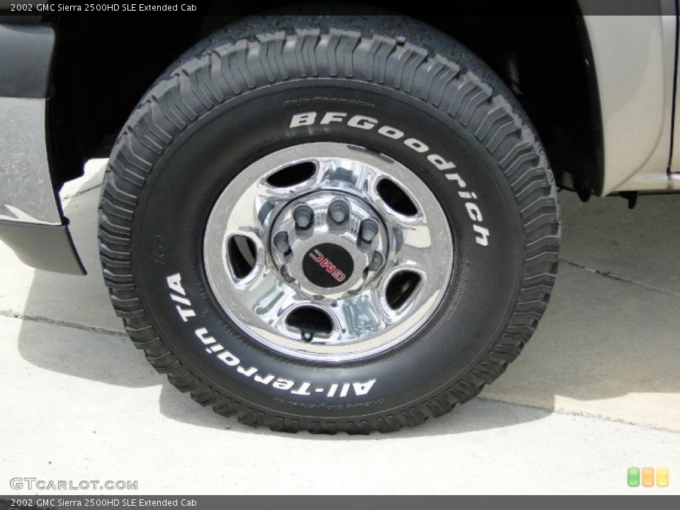 2002 GMC Sierra 2500HD SLE Extended Cab Wheel and Tire Photo #48509077