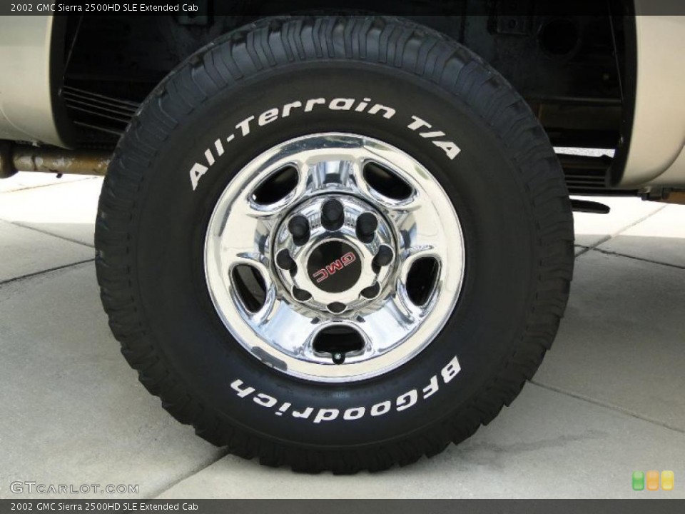 2002 GMC Sierra 2500HD SLE Extended Cab Wheel and Tire Photo #48509107