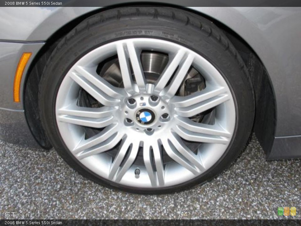 2008 BMW 5 Series 550i Sedan Wheel and Tire Photo #48621083