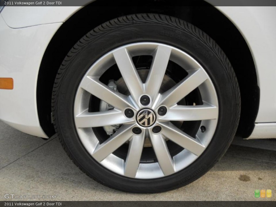 2011 Volkswagen Golf 2 Door TDI Wheel and Tire Photo #48661819