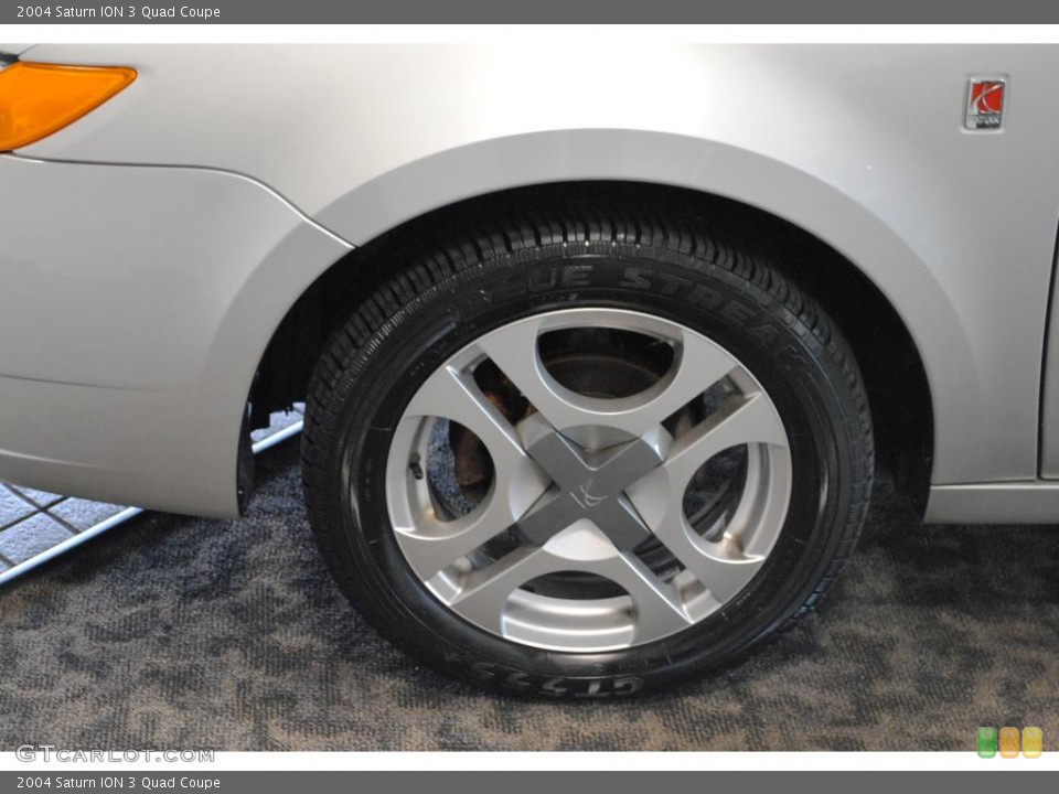 2004 Saturn ION 3 Quad Coupe Wheel and Tire Photo #48673014