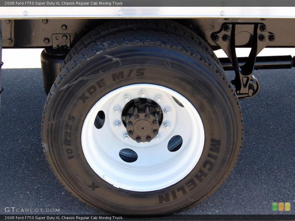 2008 Ford F750 Super Duty XL Chassis Regular Cab Moving Truck Wheel and Tire Photo #48704548