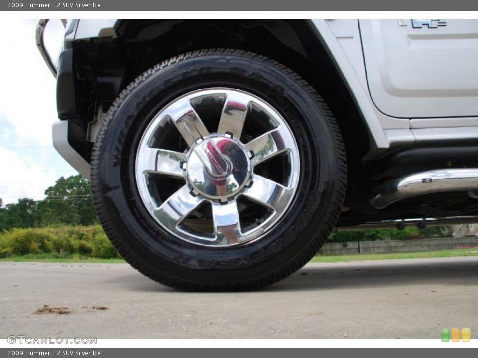 2009 Hummer H2 SUV Silver Ice Wheel and Tire Photo #48793225