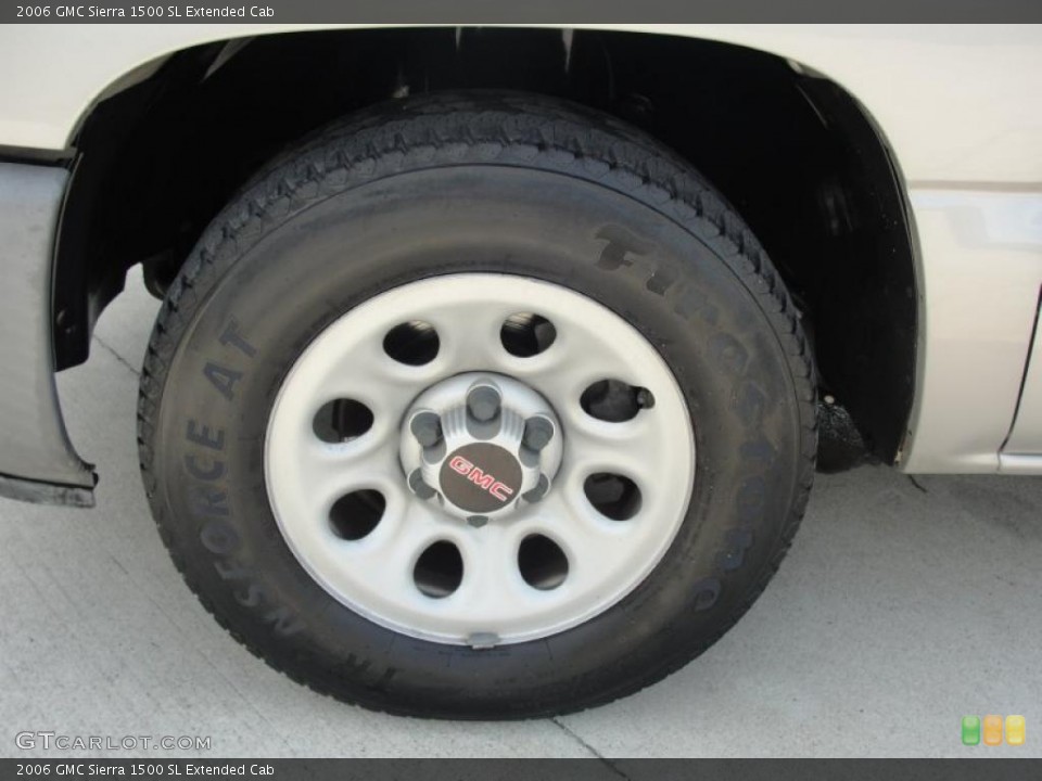 2006 GMC Sierra 1500 SL Extended Cab Wheel and Tire Photo #48809780