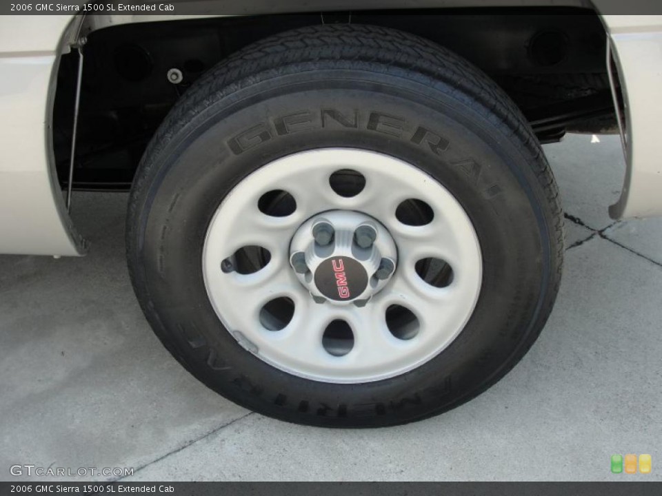 2006 GMC Sierra 1500 SL Extended Cab Wheel and Tire Photo #48809786