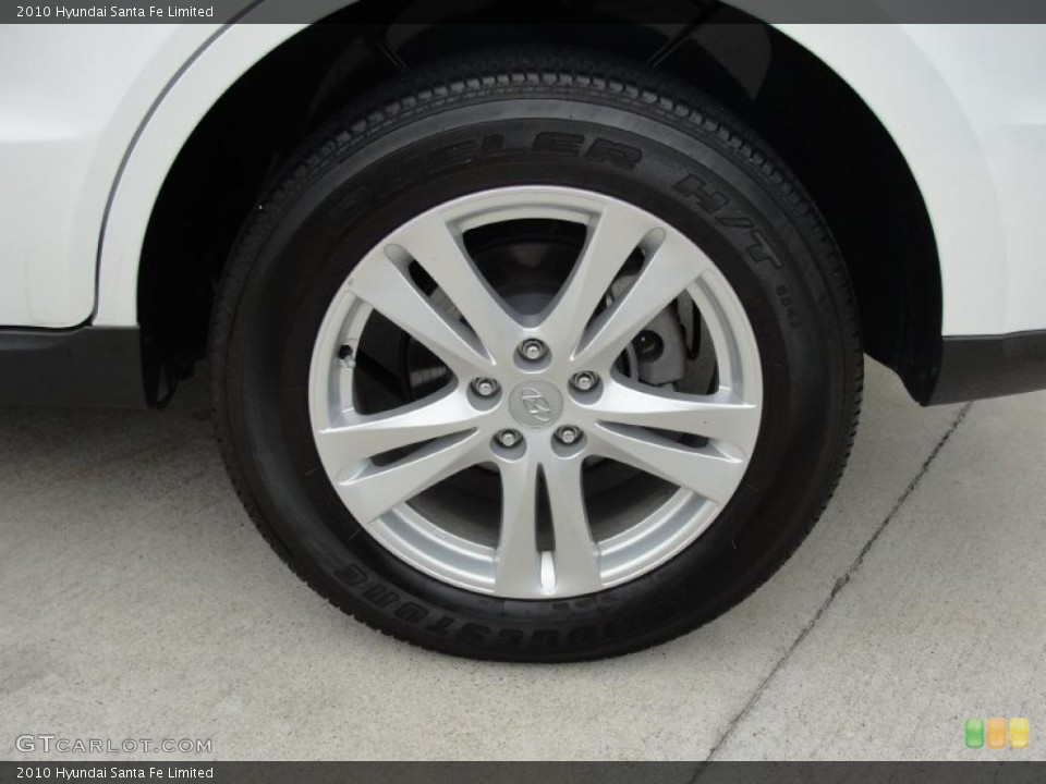2010 Hyundai Santa Fe Limited Wheel and Tire Photo #48833355