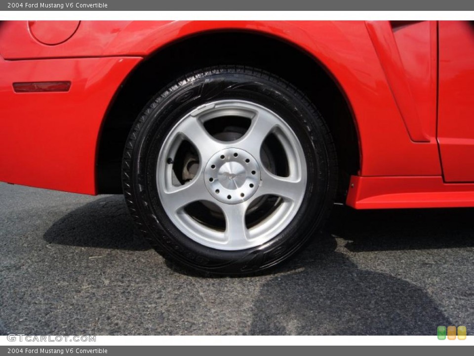 2004 Ford Mustang V6 Convertible Wheel and Tire Photo #49015304