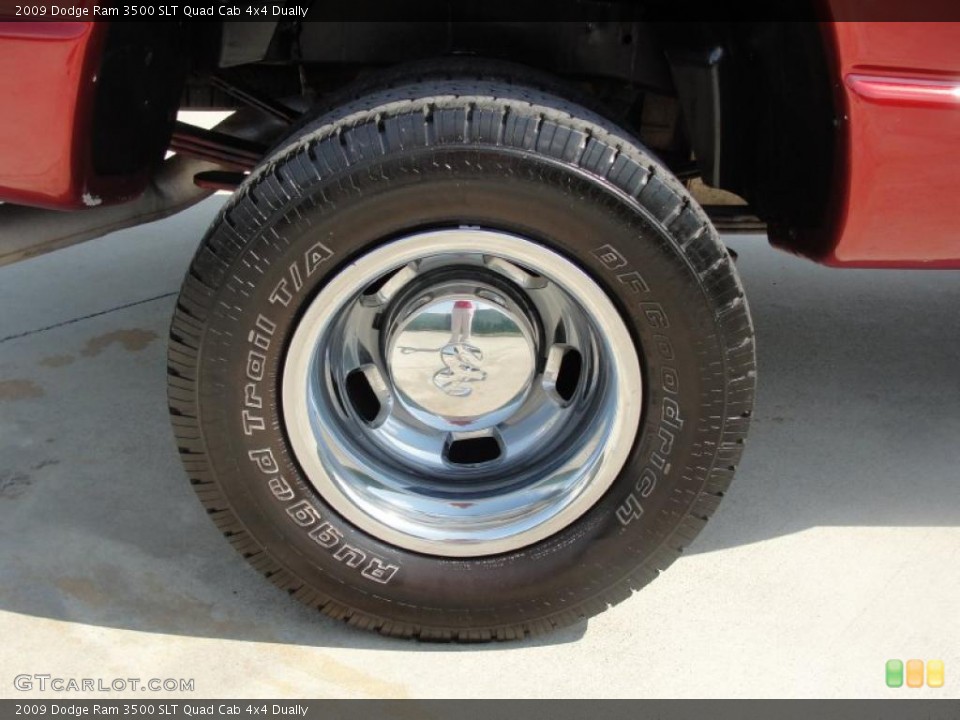 2009 Dodge Ram 3500 SLT Quad Cab 4x4 Dually Wheel and Tire Photo #49153802
