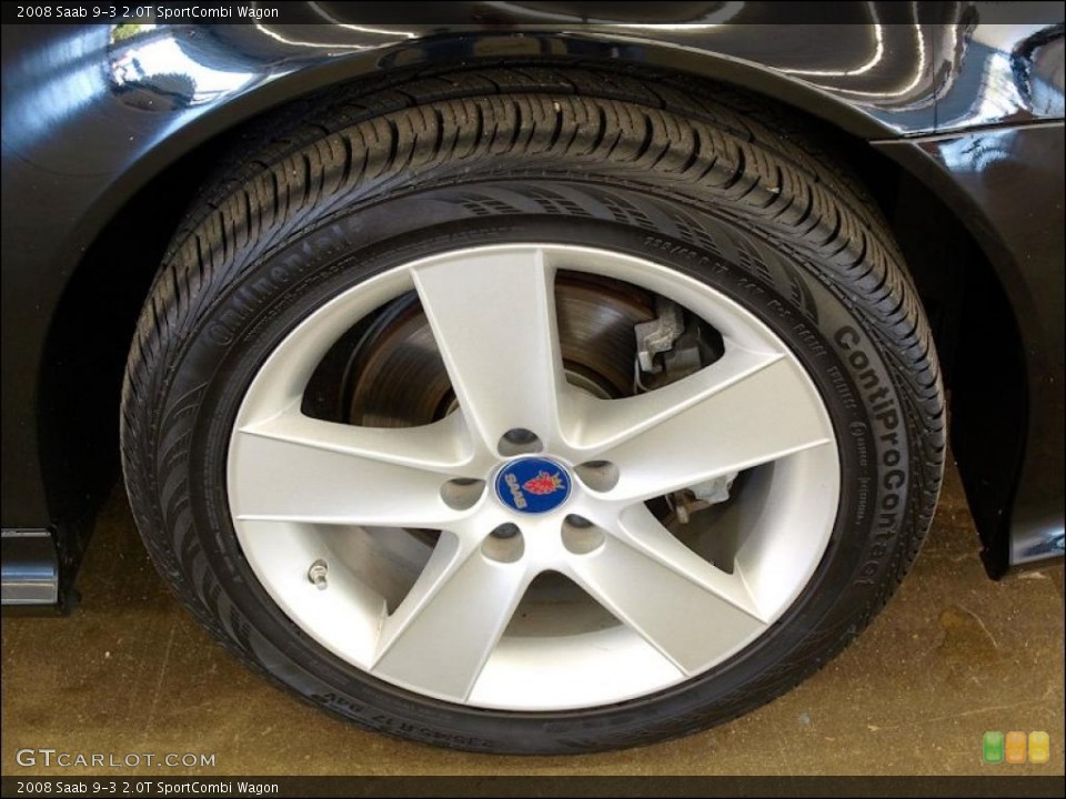 2008 Saab 9-3 2.0T SportCombi Wagon Wheel and Tire Photo #49174406