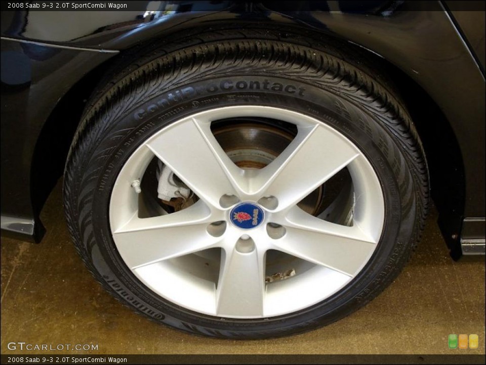 2008 Saab 9-3 2.0T SportCombi Wagon Wheel and Tire Photo #49174418