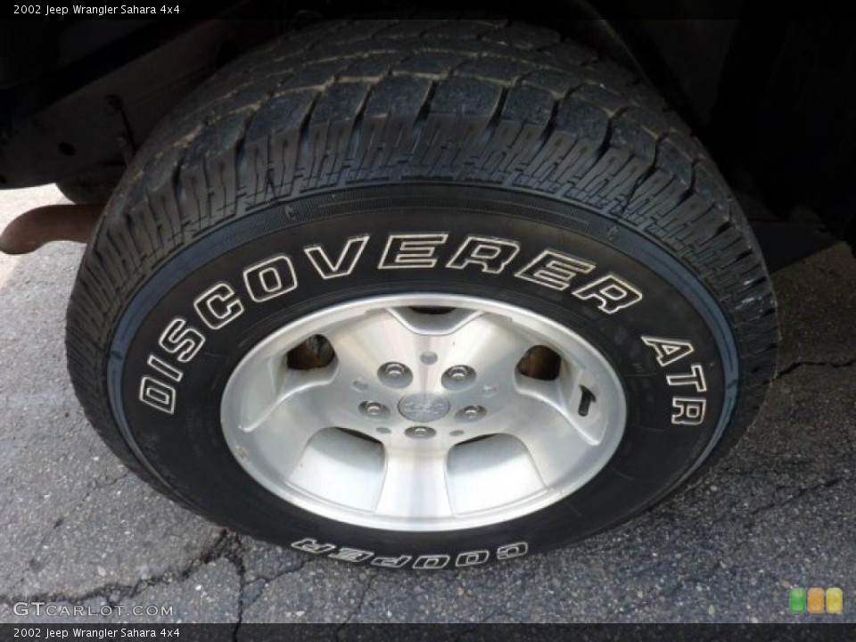 2002 Jeep Wrangler Sahara 4x4 Wheel and Tire Photo #49183772
