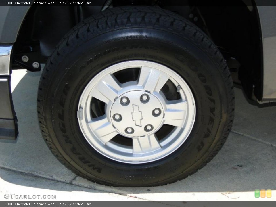 2008 Chevrolet Colorado Work Truck Extended Cab Wheel and Tire Photo #49192533