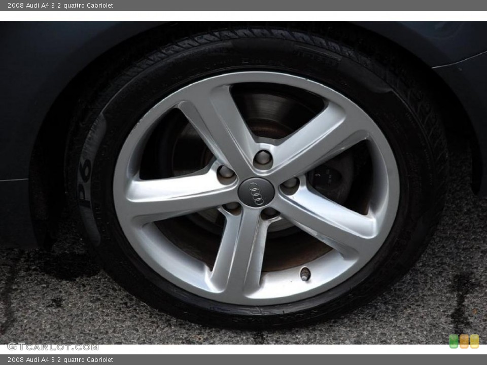 2008 Audi A4 3.2 quattro Cabriolet Wheel and Tire Photo #49236900