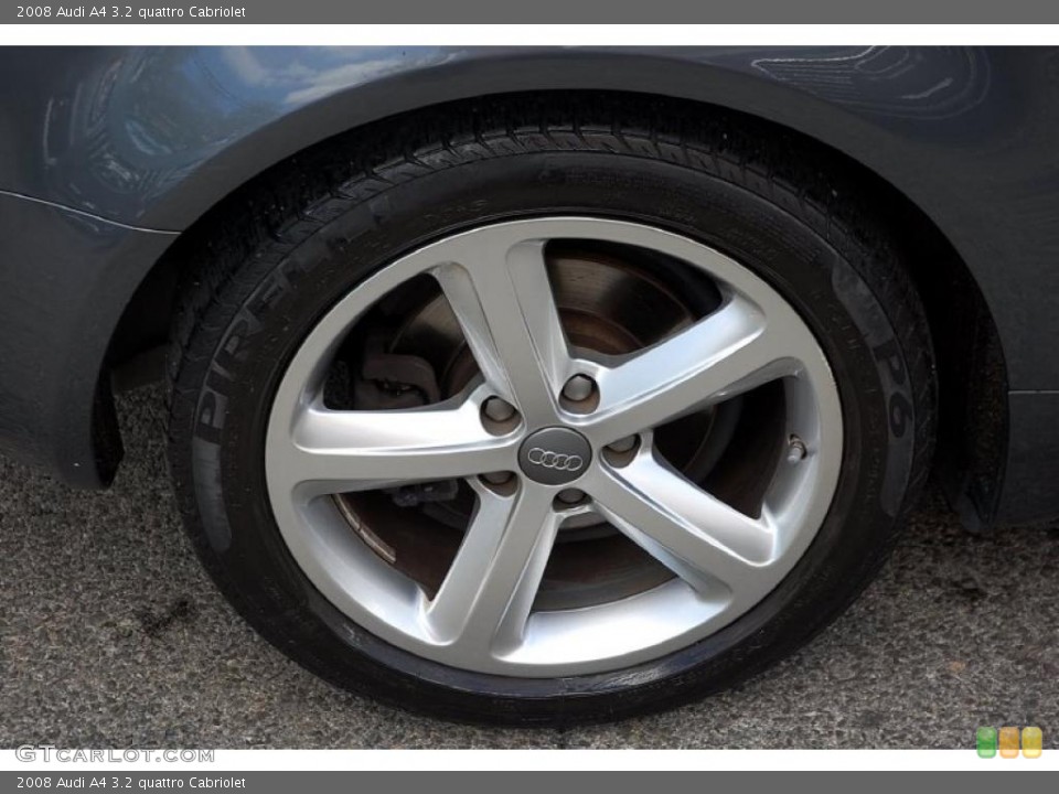 2008 Audi A4 3.2 quattro Cabriolet Wheel and Tire Photo #49236915