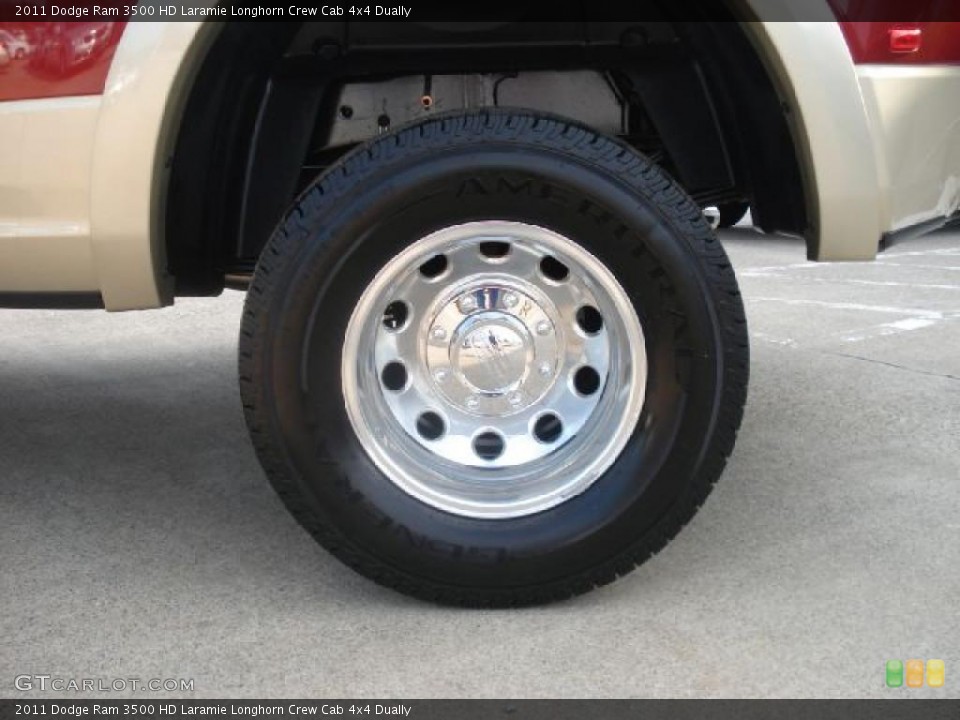 2011 Dodge Ram 3500 HD Laramie Longhorn Crew Cab 4x4 Dually Wheel and Tire Photo #49280234