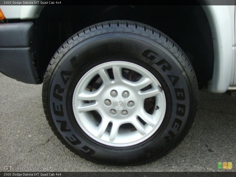 2003 Dodge Dakota SXT Quad Cab 4x4 Wheel and Tire Photo #49345416