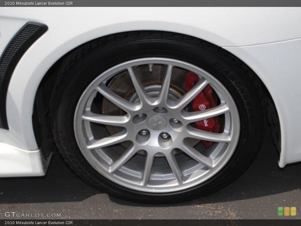 2010 Mitsubishi Lancer Evolution GSR Wheel and Tire Photo #49383098