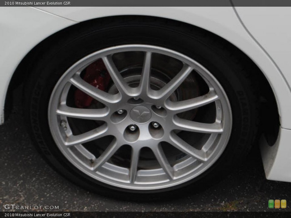 2010 Mitsubishi Lancer Evolution GSR Wheel and Tire Photo #49383155