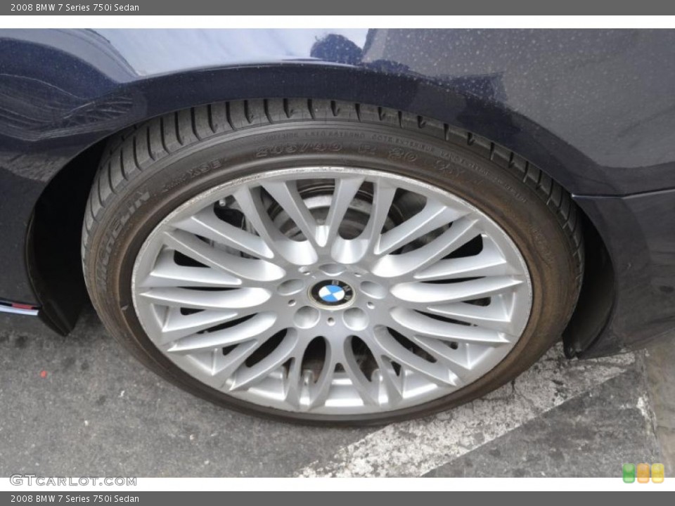 2008 BMW 7 Series 750i Sedan Wheel and Tire Photo #49383917