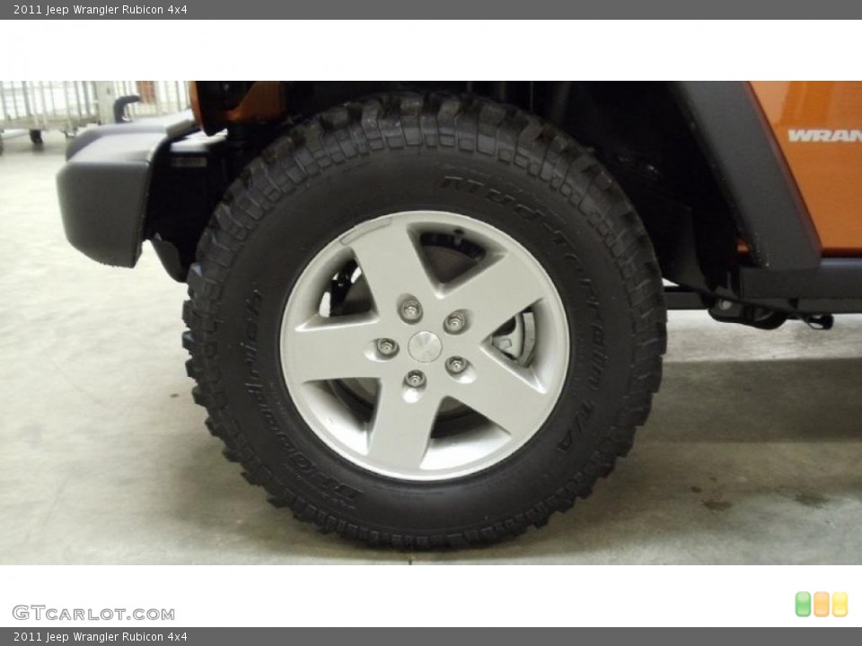 2011 Jeep Wrangler Rubicon 4x4 Wheel and Tire Photo #49500858