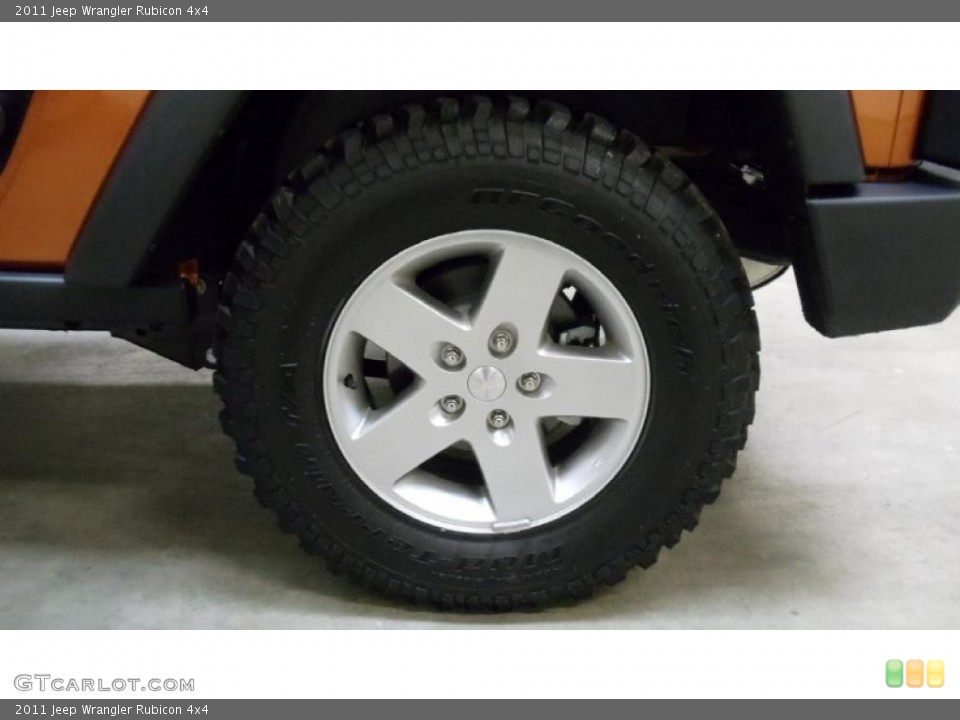 2011 Jeep Wrangler Rubicon 4x4 Wheel and Tire Photo #49500873