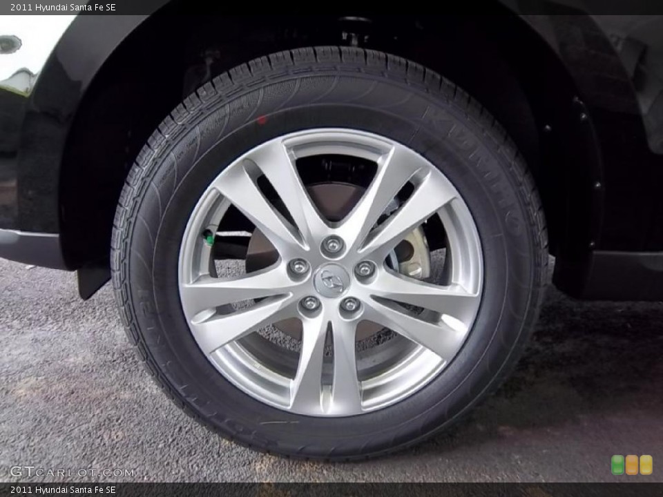 2011 Hyundai Santa Fe SE Wheel and Tire Photo #49516661