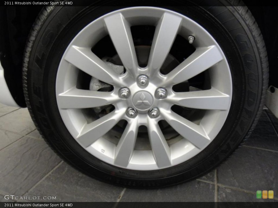 2011 Mitsubishi Outlander Sport SE 4WD Wheel and Tire Photo #49586251