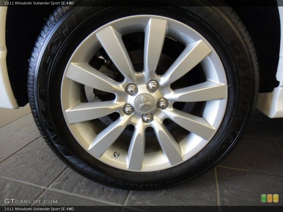 2011 Mitsubishi Outlander Sport SE 4WD Wheel and Tire Photo #49586281