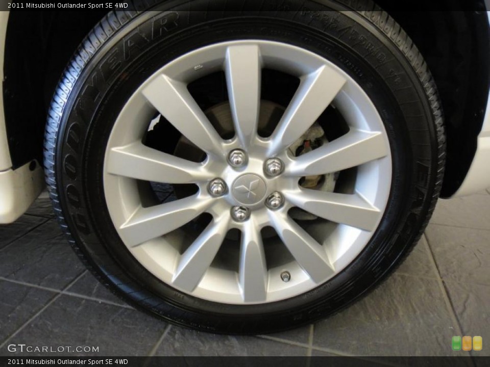 2011 Mitsubishi Outlander Sport SE 4WD Wheel and Tire Photo #49586295