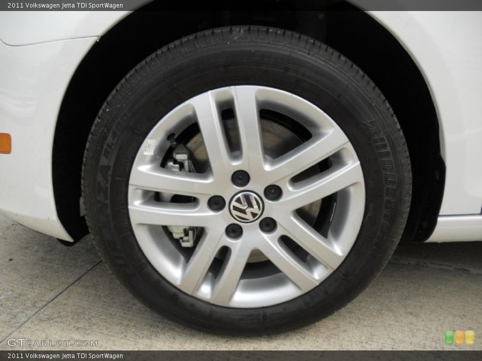 2011 Volkswagen Jetta TDI SportWagen Wheel and Tire Photo #49612951