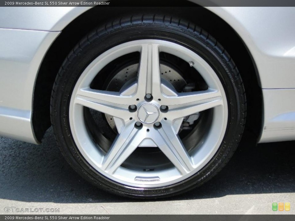 2009 Mercedes-Benz SL 550 Silver Arrow Edition Roadster Wheel and Tire Photo #49652610