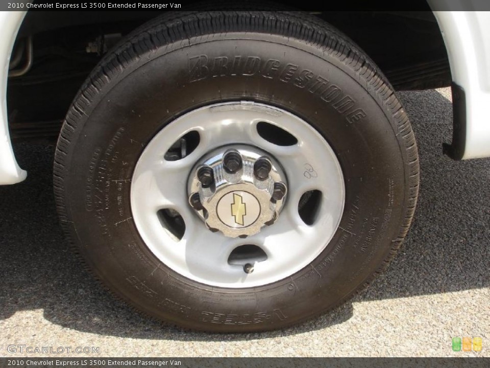 2010 Chevrolet Express LS 3500 Extended Passenger Van Wheel and Tire Photo #49761145