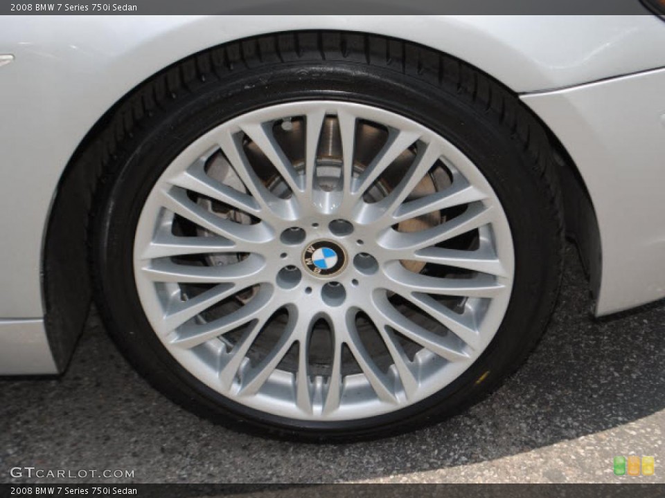 2008 BMW 7 Series 750i Sedan Wheel and Tire Photo #49778656