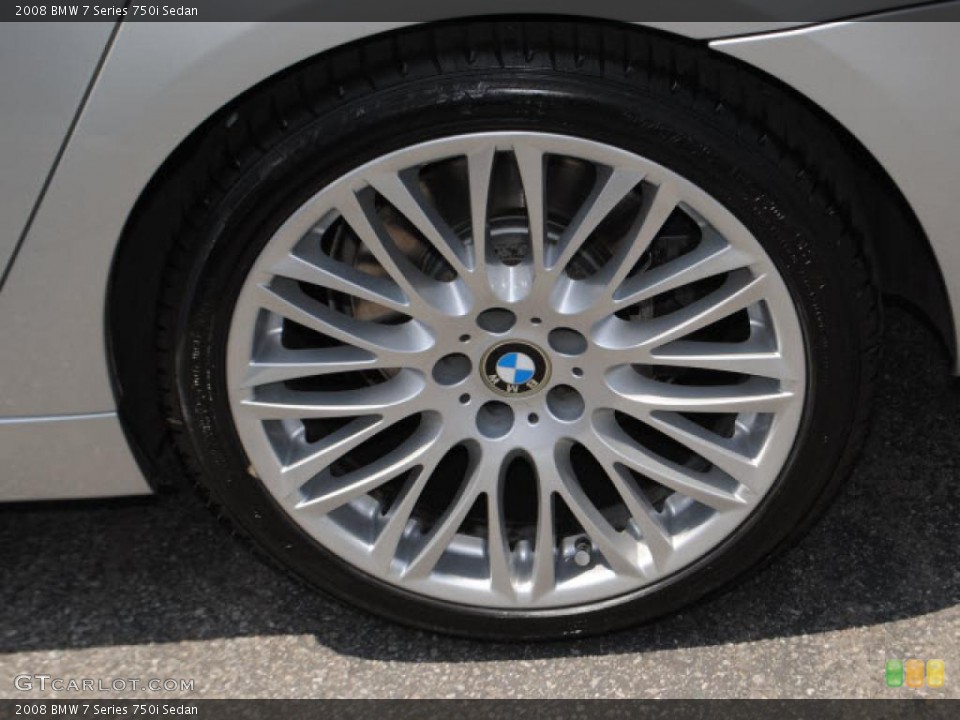 2008 BMW 7 Series 750i Sedan Wheel and Tire Photo #49778782