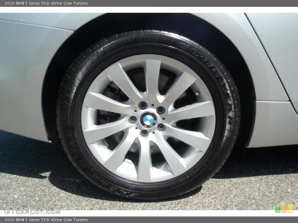 2010 BMW 5 Series 550i xDrive Gran Turismo Wheel and Tire Photo #49779413