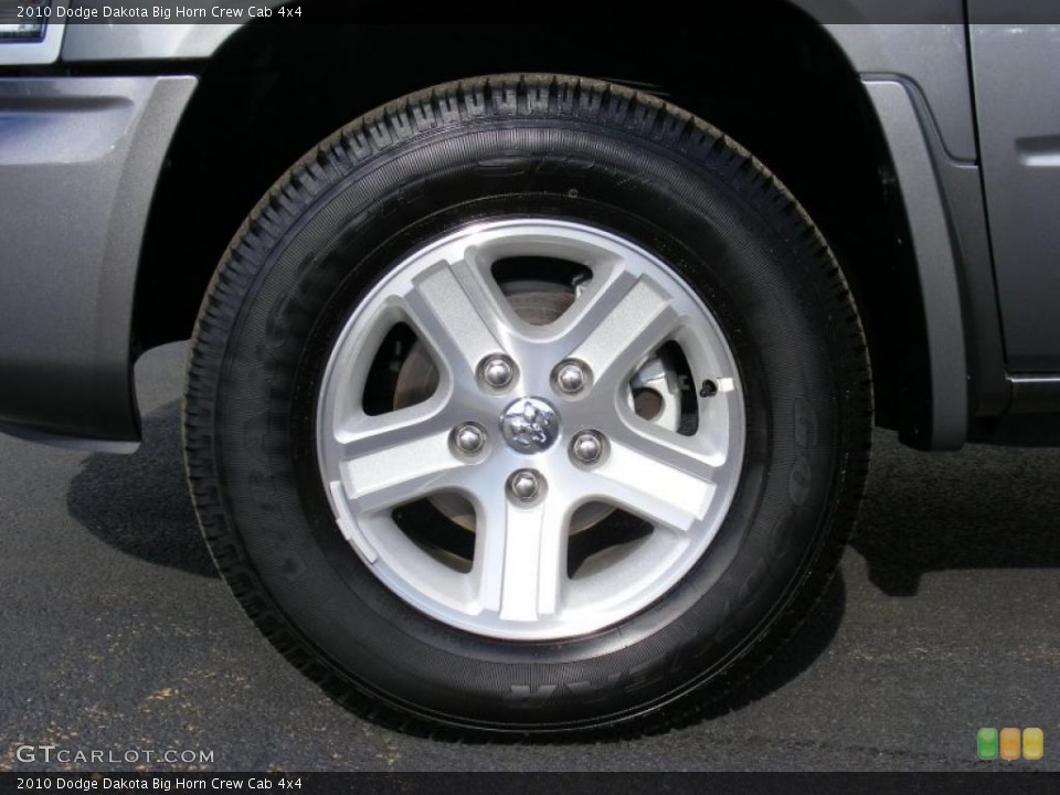 2010 Dodge Dakota Big Horn Crew Cab 4x4 Wheel and Tire Photo #49785965