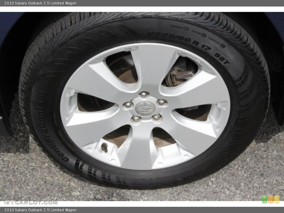 2010 Subaru Outback 2.5i Limited Wagon Wheel and Tire Photo #49810677
