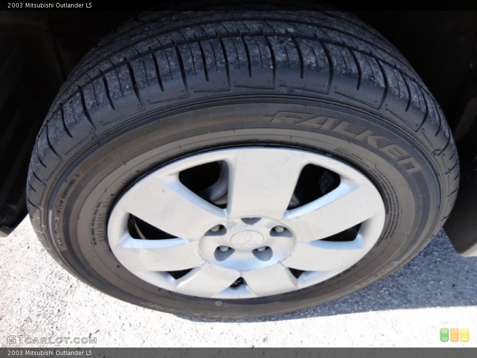2003 Mitsubishi Outlander LS Wheel and Tire Photo #49905831