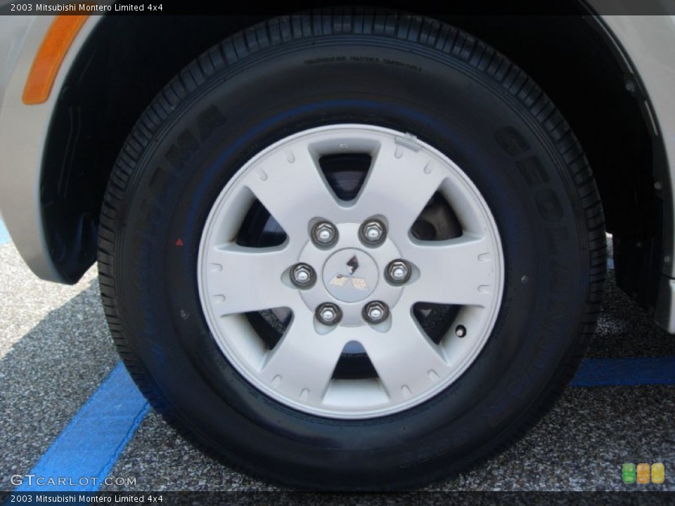 2003 Mitsubishi Montero Limited 4x4 Wheel and Tire Photo #50027179