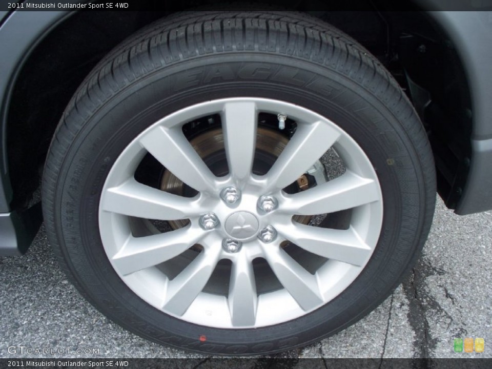 2011 Mitsubishi Outlander Sport SE 4WD Wheel and Tire Photo #50083718