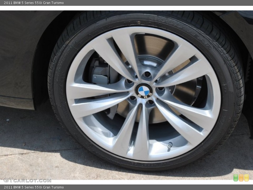 2011 BMW 5 Series 550i Gran Turismo Wheel and Tire Photo #50227026
