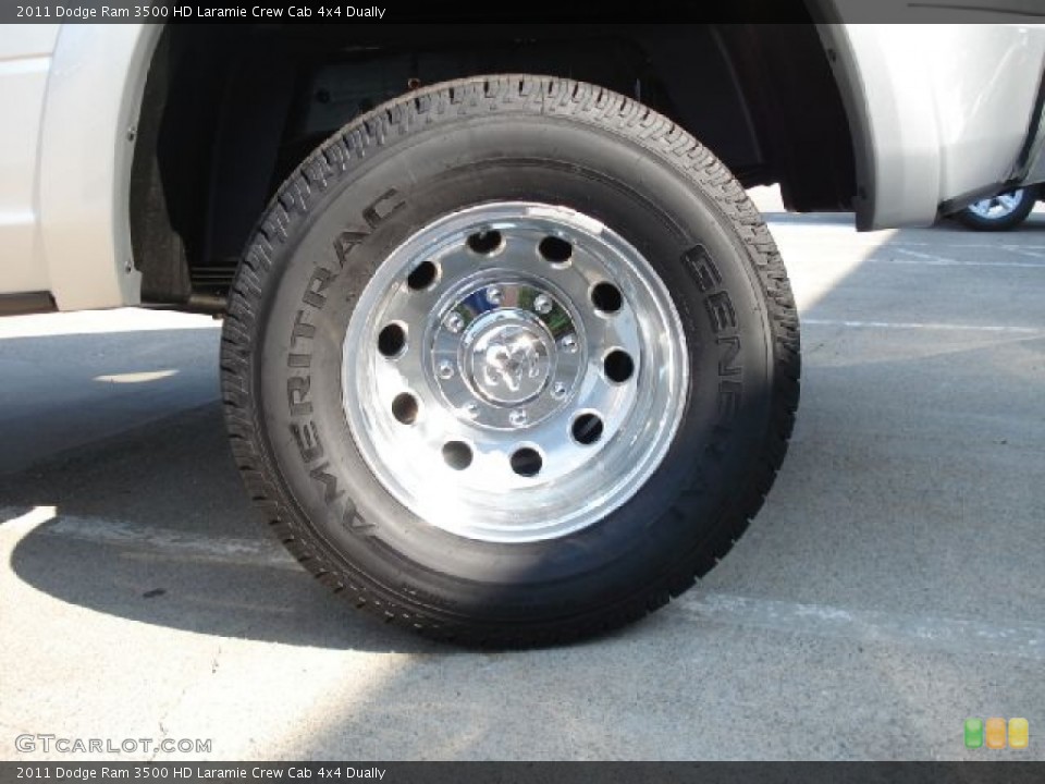 2011 Dodge Ram 3500 HD Laramie Crew Cab 4x4 Dually Wheel and Tire Photo #50248138