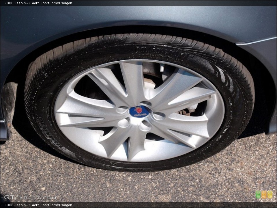 2008 Saab 9-3 Aero SportCombi Wagon Wheel and Tire Photo #50259377