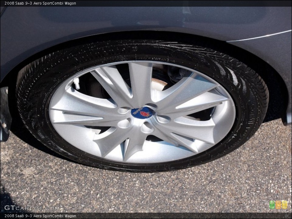 2008 Saab 9-3 Aero SportCombi Wagon Wheel and Tire Photo #50259395