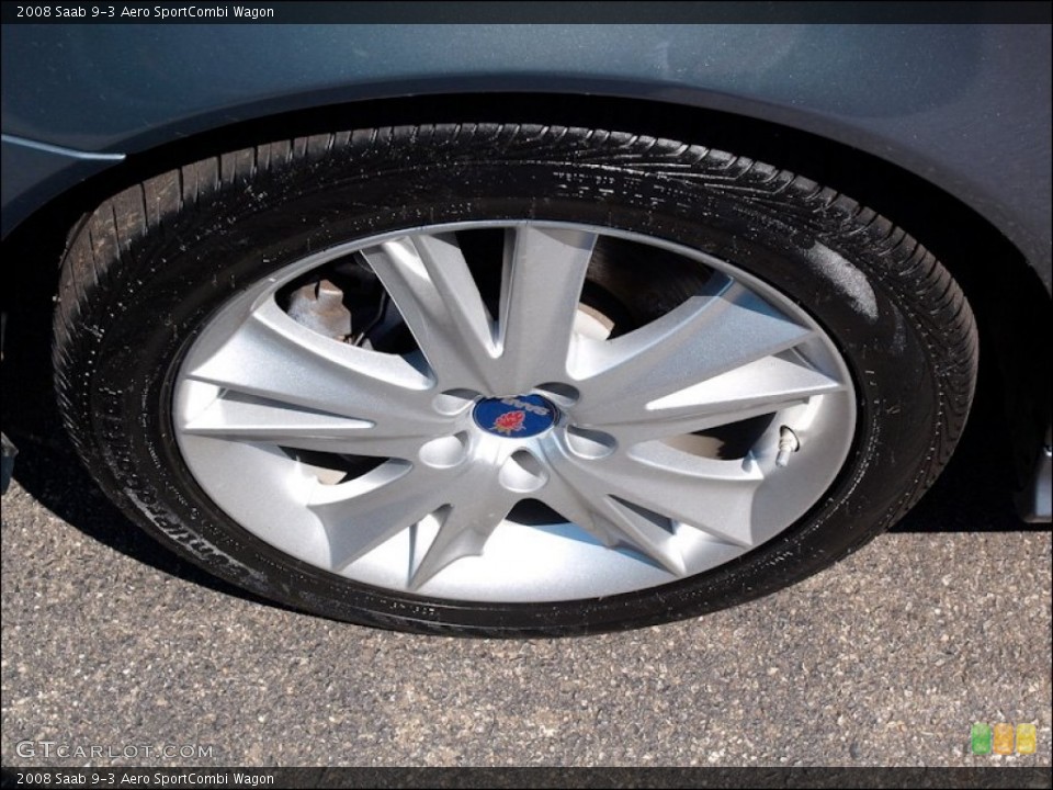 2008 Saab 9-3 Aero SportCombi Wagon Wheel and Tire Photo #50259404