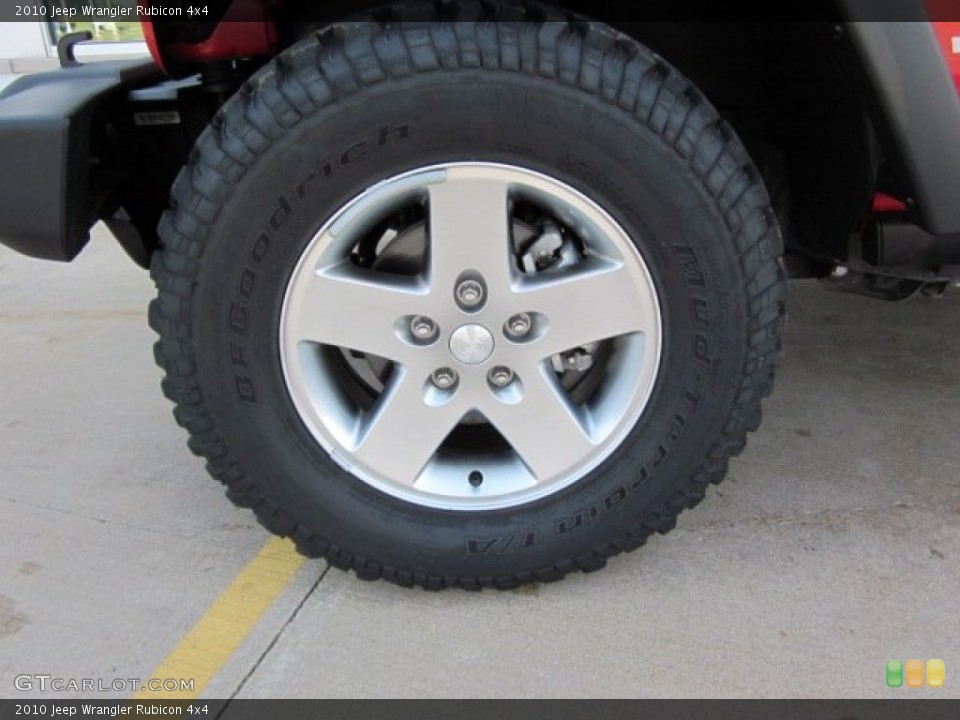 2010 Jeep Wrangler Rubicon 4x4 Wheel and Tire Photo #50291493
