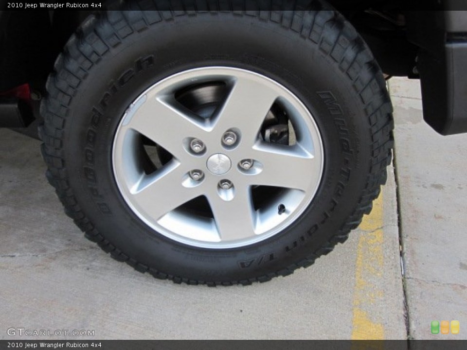 2010 Jeep Wrangler Rubicon 4x4 Wheel and Tire Photo #50291508