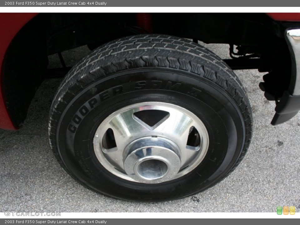 2003 Ford F350 Super Duty Lariat Crew Cab 4x4 Dually Wheel and Tire Photo #50332751